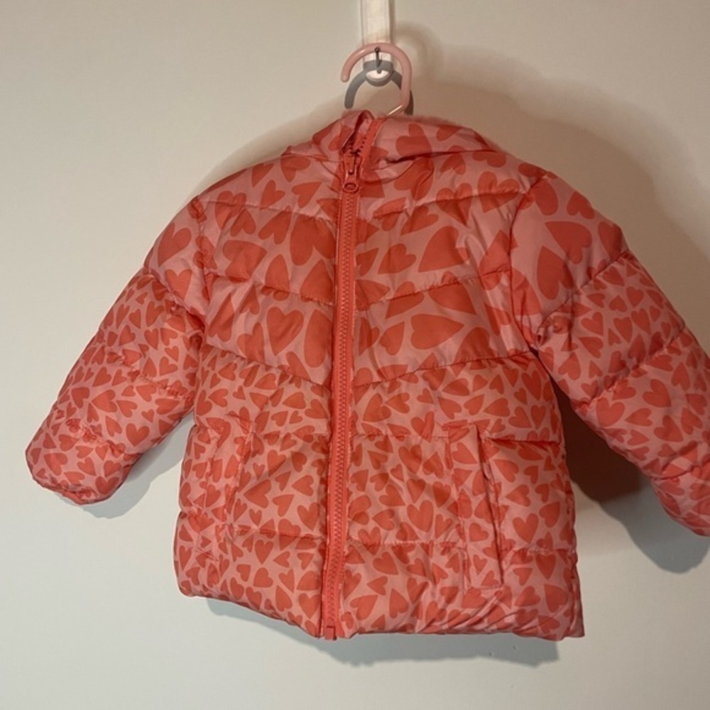 Pink heart Swiss Tech‎ toddler coat 18 month